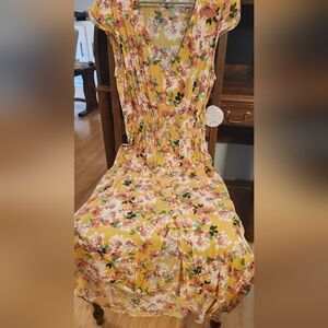 Floral Yellow Dress New